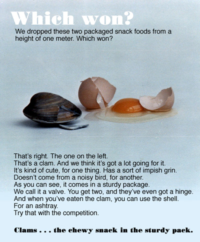 Babbington Clam Council ad "Which Won?"